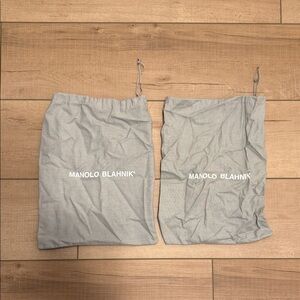 Manolo Blahnik Silver Dust Bags